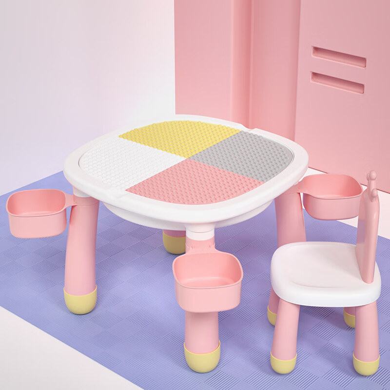 小盆友0-1岁婴儿玩具儿童积木桌子多功能拼装力宝宝大颗粒男女孩玩具