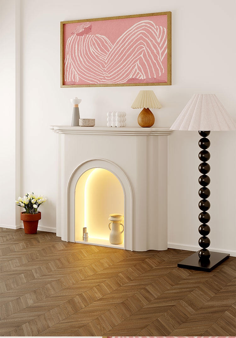 壁炉装饰柜壁炉装饰壁炉取暖器家用雾化谷及艺术简约壁炉带灯墙边柜