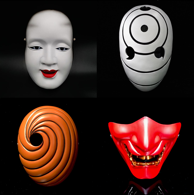 般若面具挂件鬼武士鬼脸天狗鬼面火影忍者日本面具cos表演道具红色