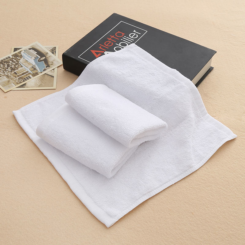 10条装棉白色小方巾纯棉酒店餐饮幼儿园餐厅擦手巾小白毛巾四10条装21
