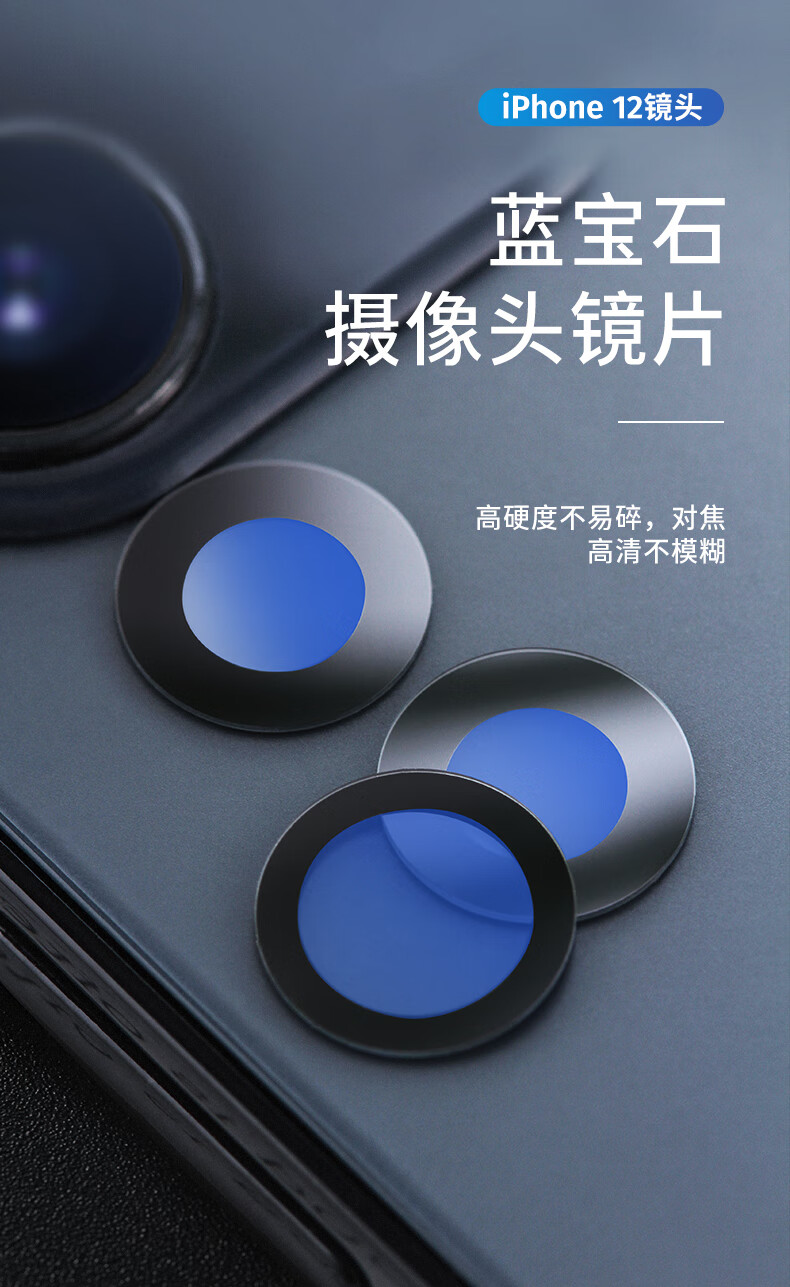 max后摄像头镜片iphone12mini相机镜面镜头max蓝宝石玻璃 12镜片【下