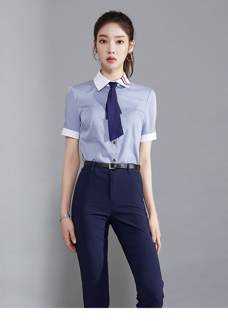 涟影高端职业套装女夏衬衫正装时尚气质女神范修身通勤ol白领酒店接待