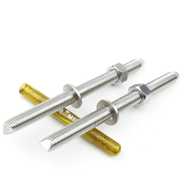 古达304不锈钢化学螺栓 化学锚栓 化学膨胀螺丝螺栓m8m10m12m16m20m30