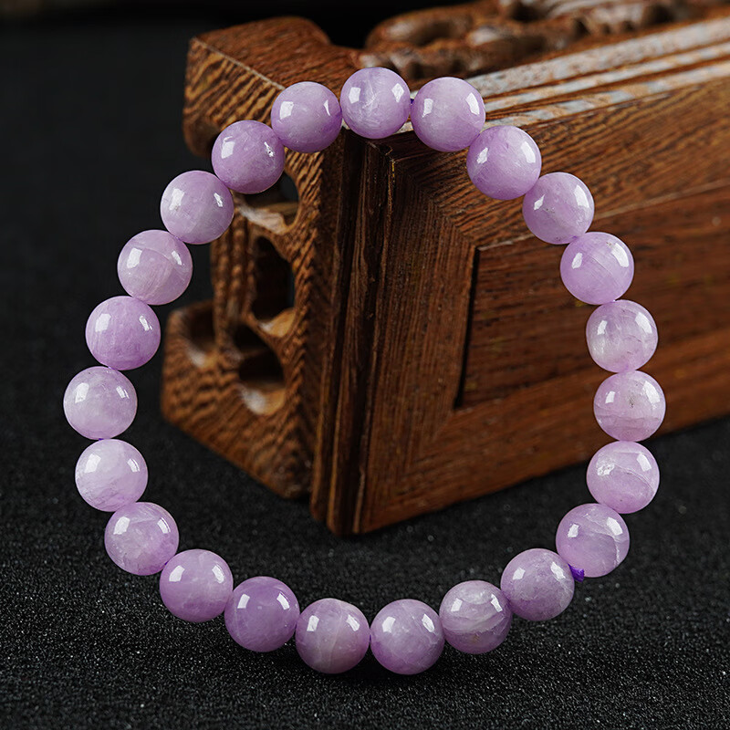 莆匠人 紫锂辉手链 薰衣草 冰透 猫眼紫锂辉石手串 水晶手链生日七夕
