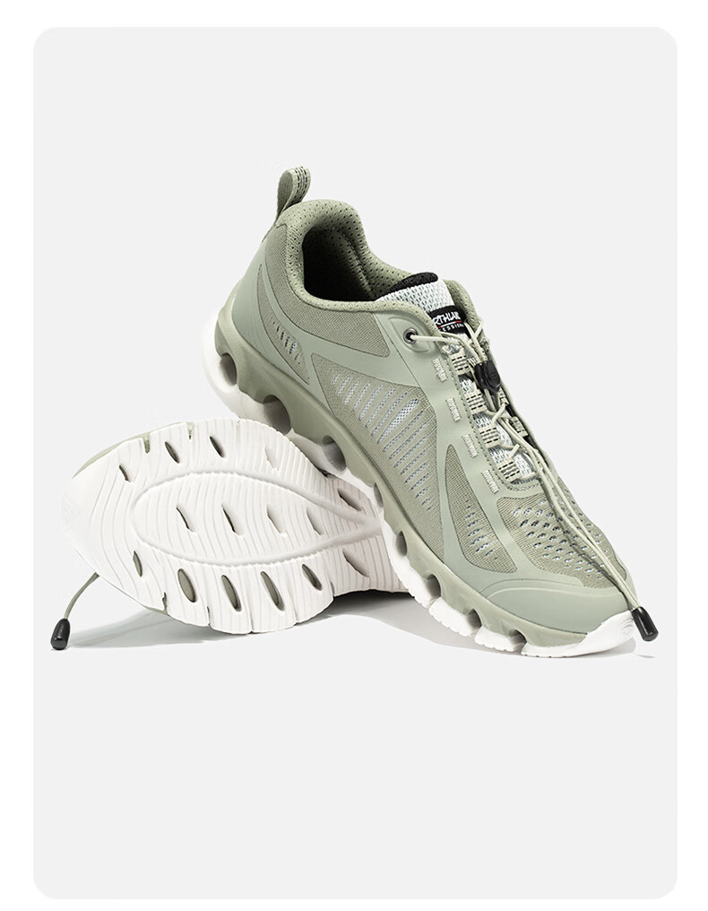 northland诺诗兰溯溪鞋男鞋秋季新款户外一体织网布轻便透气减震休闲