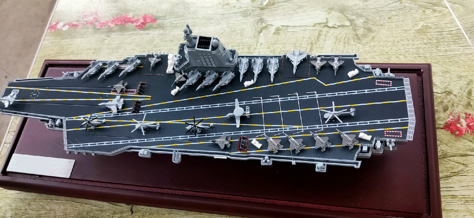 福建舰航空母舰模型1:900中国03型18号仿真成品摆件 海军收藏 1:900