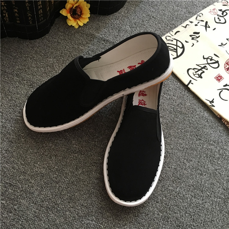 西山布鞋男老北京款西山手工布鞋男女工作鞋黑布鞋开车鞋大码新款时髦