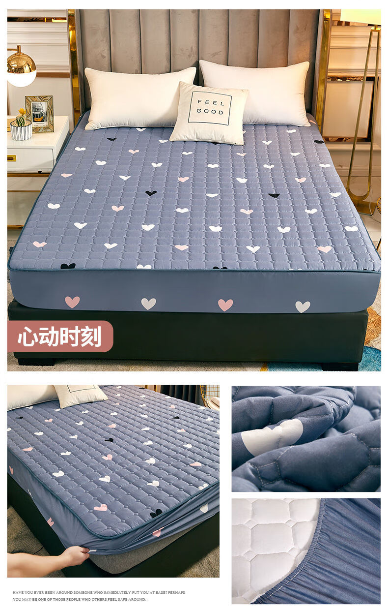 夹棉加厚床笠单件防滑床罩床垫子套防尘席梦思保护套床单罩萝卜黄适合