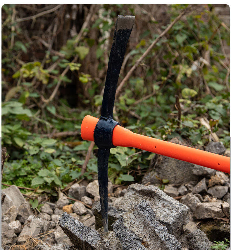 镐头带柄洋镐十字镐挖树树根工具农用开荒小镐头铁镐羊角锄头汐岩约4