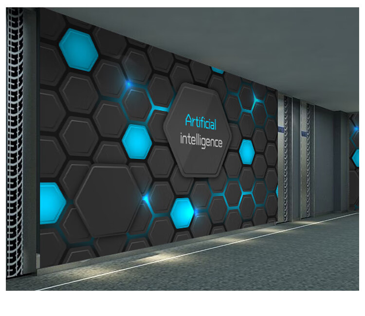 立体3d科技感墙纸办公室电路板it公司前台装饰教室背景护墙板墙纸特殊