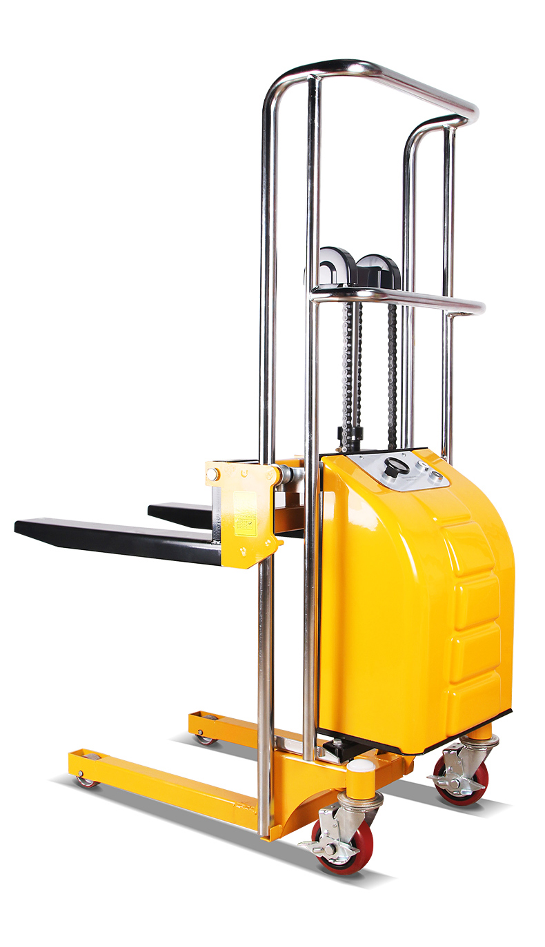 液压升降小叉车电动小型家用微型轻便堆高装卸升高行李车镀铬手动款