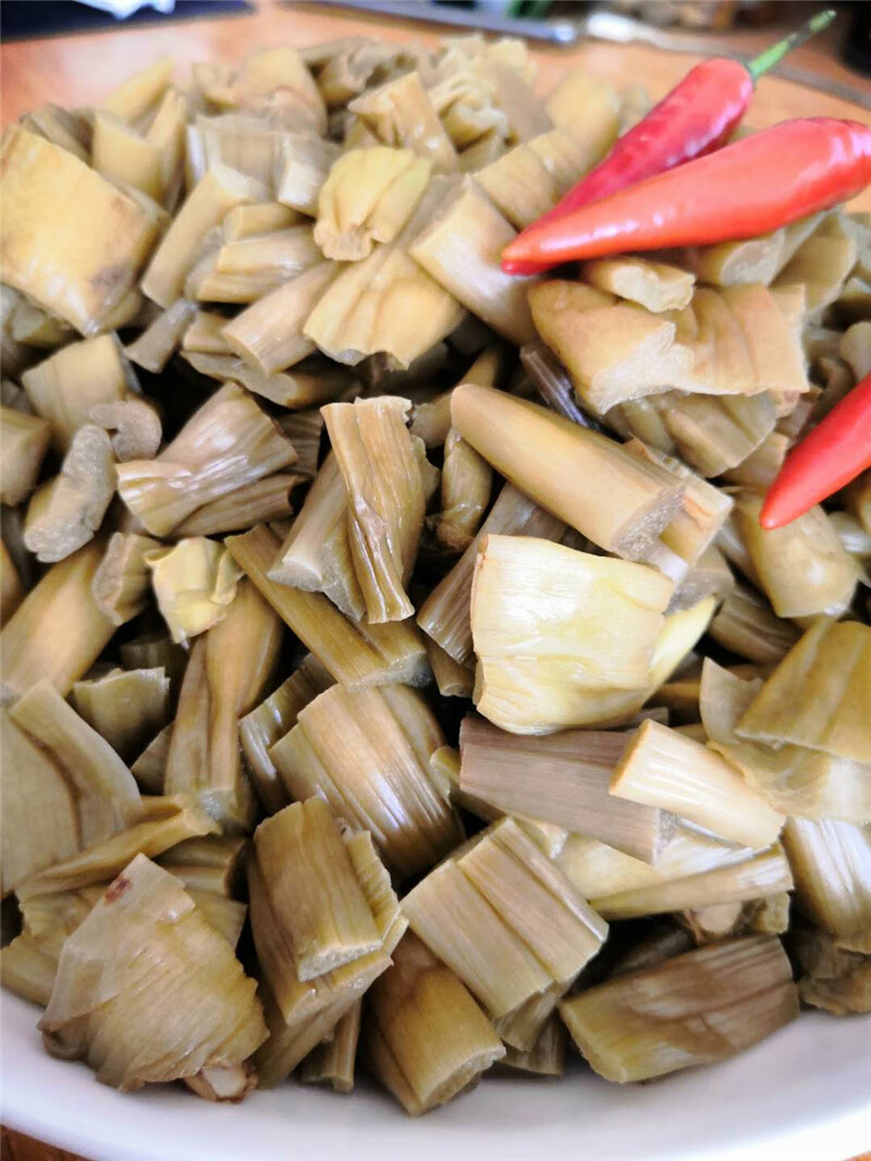 芋苗酸 茂名化州特产小吃 腌制酸芋苗酸芋梗咸酸干腌菜脱水泡菜 多