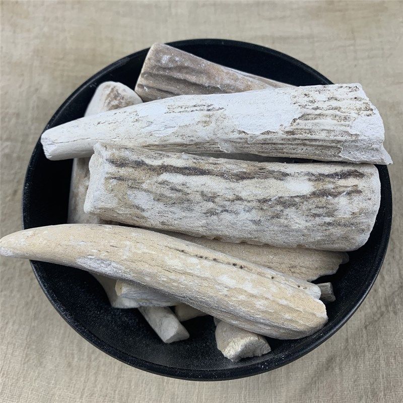 鹿角霜中药材500克马梅花鹿鹿角双 鹿角尖霜 另有鹿角霜粉古琴 500g