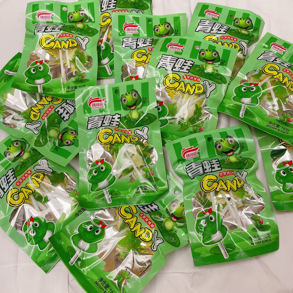 青蛙棒糖怀旧90后校园小时候零食品8090儿时童年回忆糖果批发青蛙棒糖