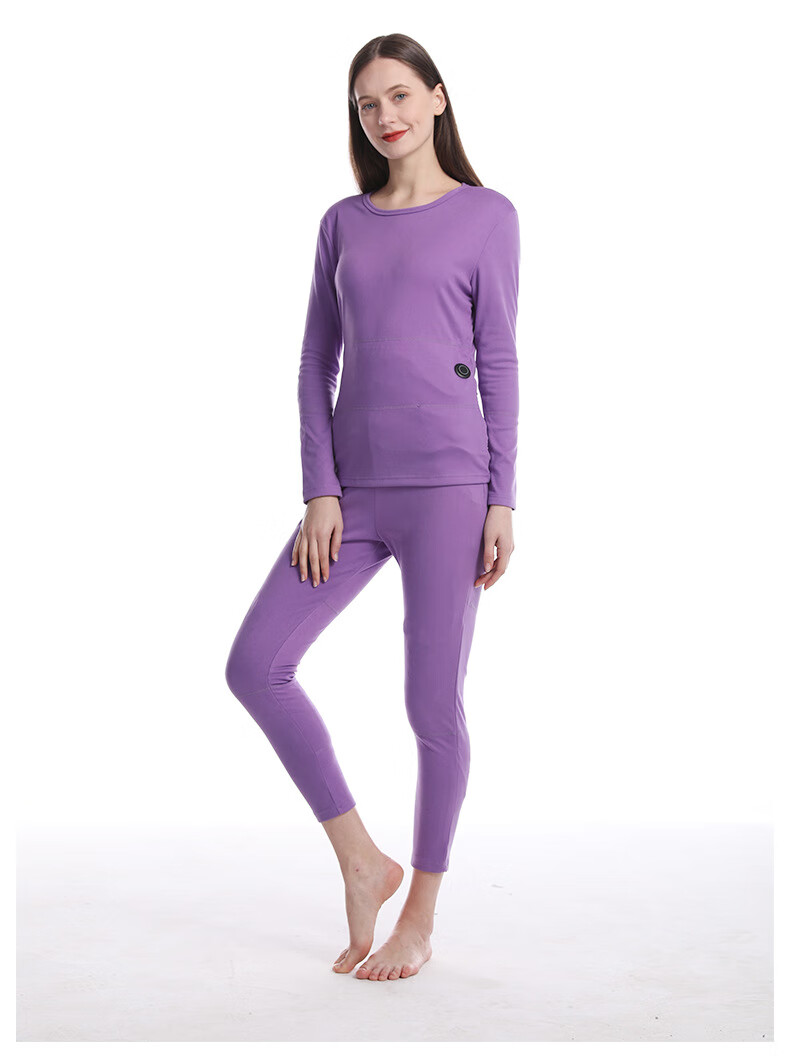 22区加热手机app按键双控温 男女智能温控电热裤全身保暖内衣套装冬季