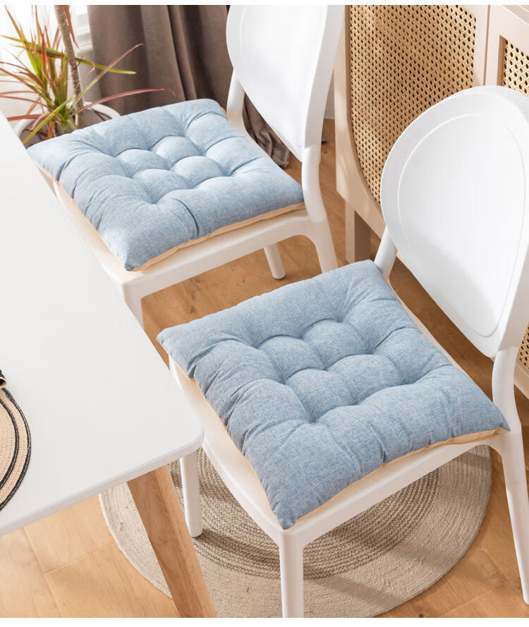 棉麻加厚椅垫办公室椅子坐垫电脑椅座垫四季学生教室屁股垫子飘窗棉麻
