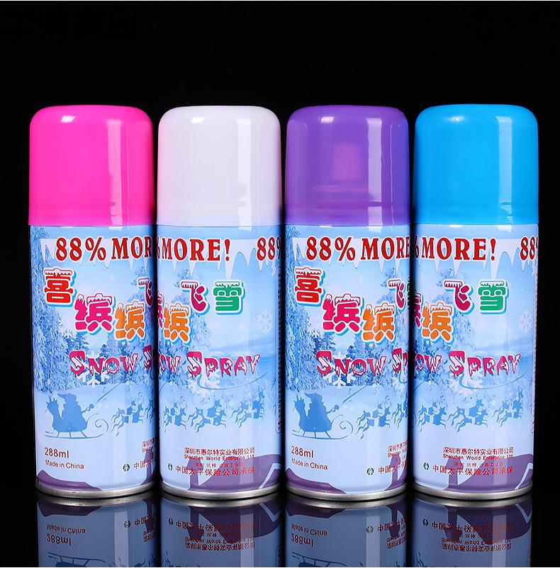 喷雪瓶圣诞树节人造雪花喷雾喷彩带丝喷带喷飞雪喷雪花喷雪罐漆泡沫