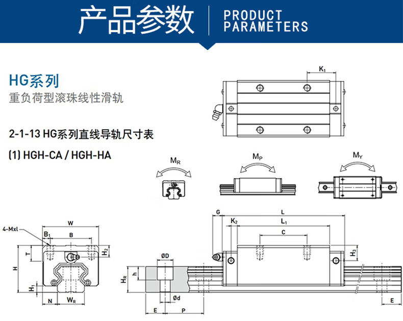 国产直线导轨滑块滑轨线轨hg15hg20hg25hg30 hg35 hg45 hgr15-1000