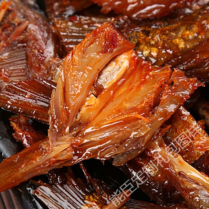 湖南特产益阳香辣鱼尾巴洞庭湖熏鱼鱼尾排休闲小吃食特辣香辣鱼尾10包