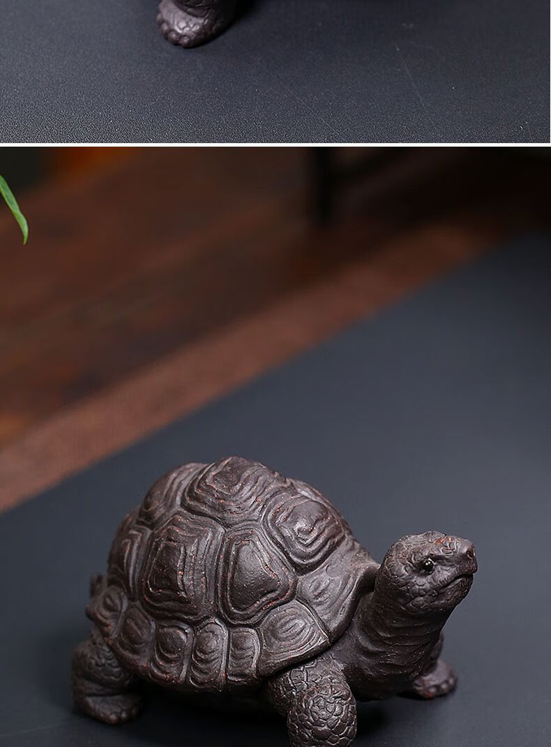 畅壶创意紫砂茶宠名家祥云乌龟长寿龟富甲一方茶玩摆件茶宠可养【图片