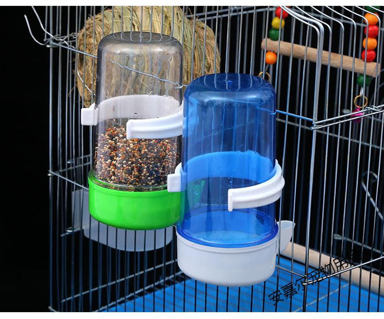 八哥虎皮鹦鹉玉鸟用自动自动喂食器喂鸟器鸟笼配件下料器240ml480ml