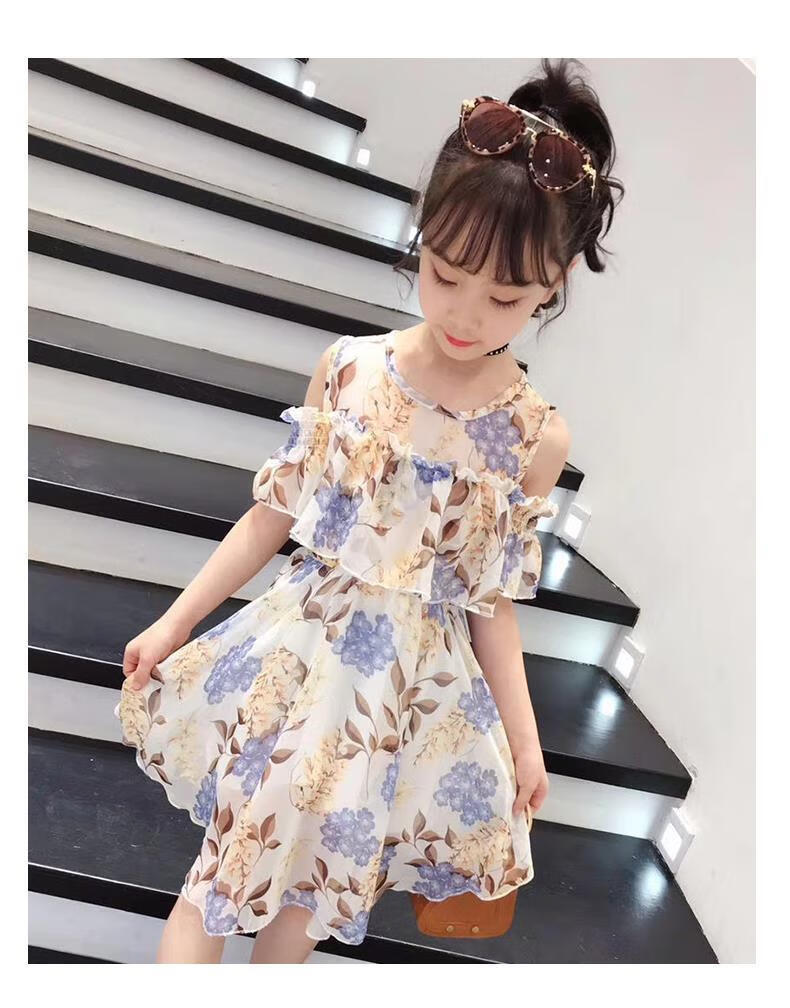 诺煦女童仙女连衣裙儿童夏装新款小女孩洋气裙子中大童夏季雪纺公主裙