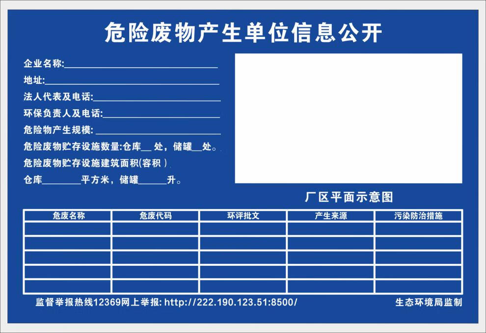 危险废物管理周知卡危废标示提示牌多类卡一类卡告示牌危废标识牌