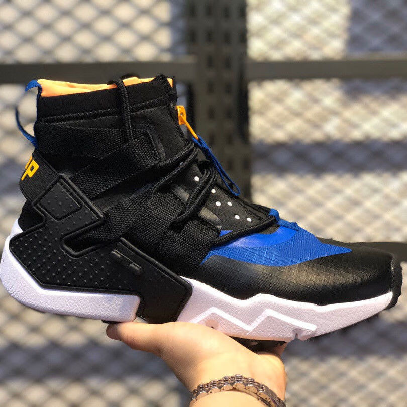 莆田鞋华莱士新款漂移6代运动鞋通用情侣鞋拉链机能跑步鞋黑蓝36