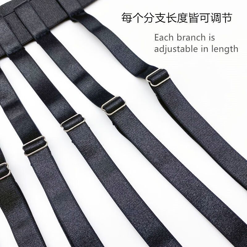 吊袜带过膝长筒袜防滑女袜夹扣鸭嘴夹大码护膝防脱六分支款