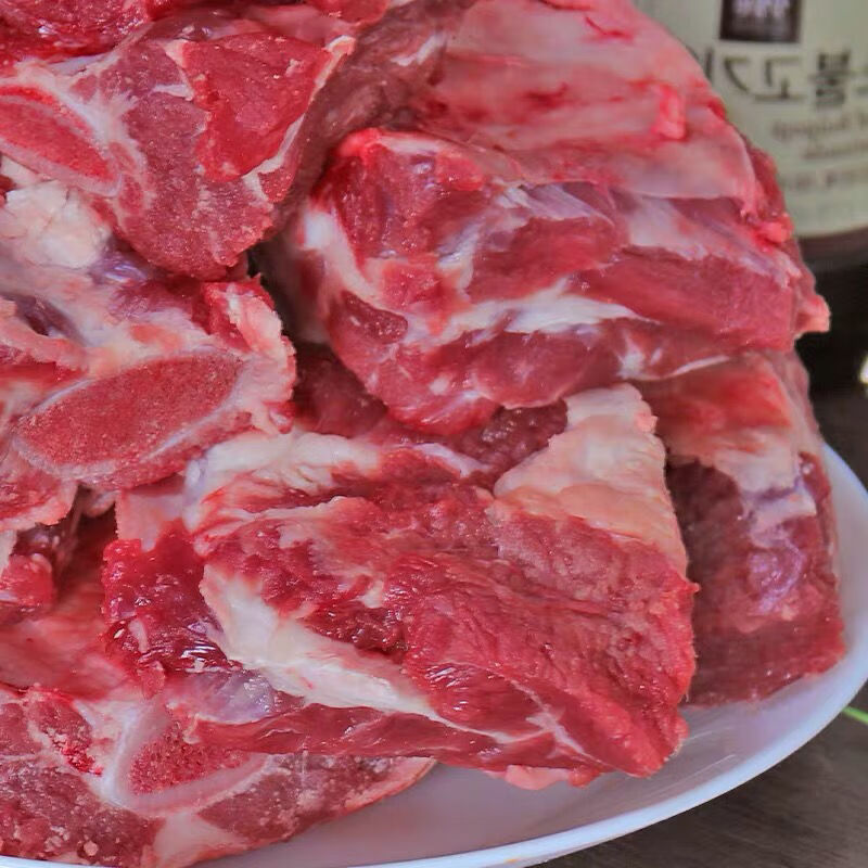 牛肉塊帶骨牛排骨肉黃牛排骨肉生鮮牛肉燉湯紅燒牛排骨肉新鮮帶骨牛肉