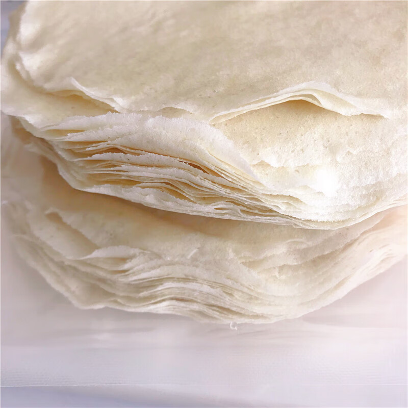 北京烤鸭春卷皮薄饼皮苏北鸡蛋饼皮子春卷卷饼1斤批发1斤装饼皮约55张