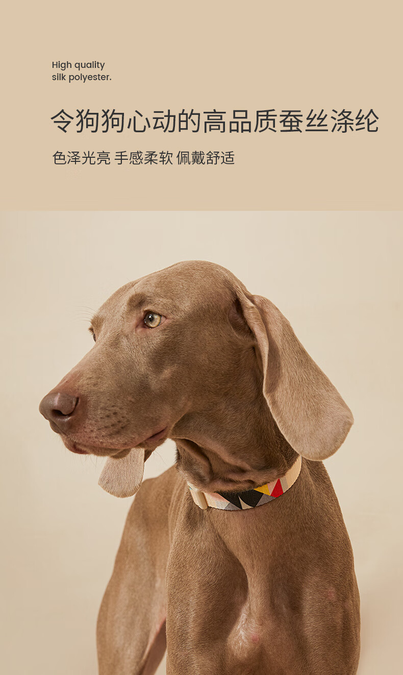 petshy百宠千爱宠物项圈狗狗小大型犬泰迪金毛牵引绳通用猫咪用品脖圈