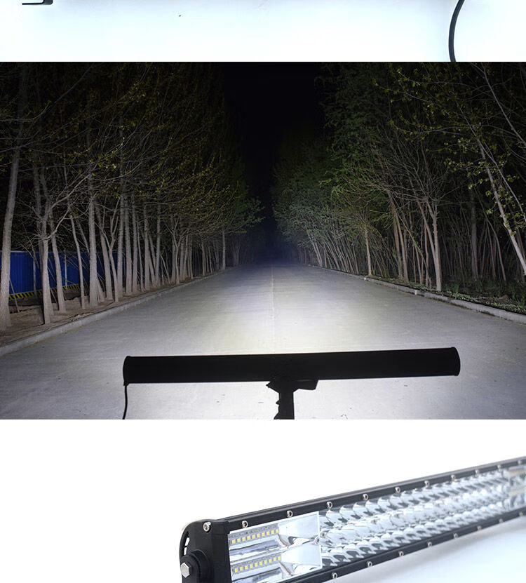 汽车led车灯超亮汽车长条灯射灯中网强光货车24伏12杠灯爆闪灯越野车