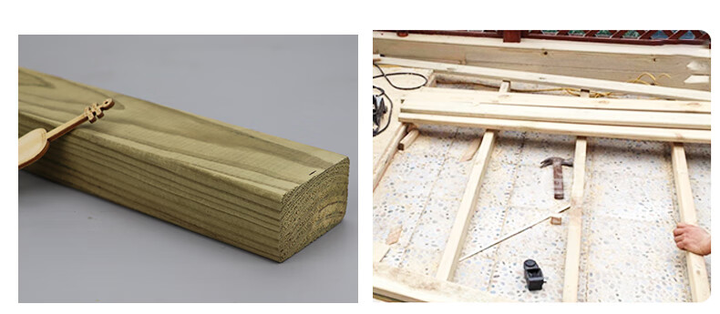 吉城帮塑木龙骨防腐木龙骨户外地板专用地龙骨架户外地板镀锌方钢塑木