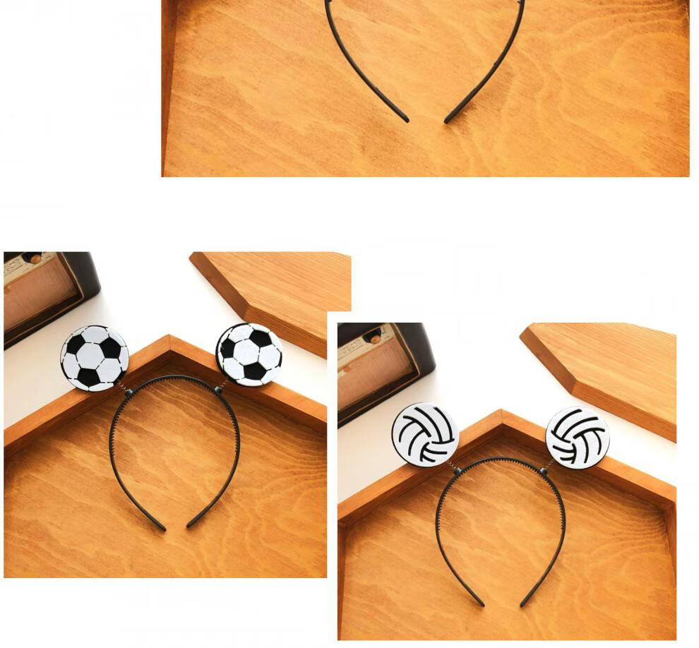 运动会头饰篮球发箍羽毛球应援创意头箍排球足球搞怪发卡篮球