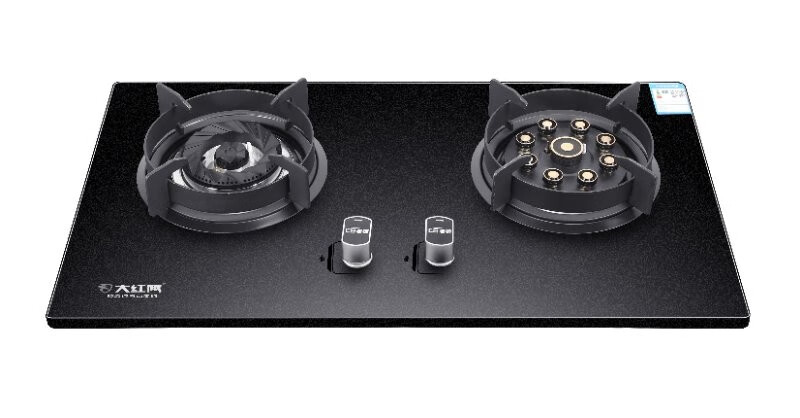 大红鹰高端厨卫电器 燃气灶具高温钢化玻璃嵌入式双灶 zj03