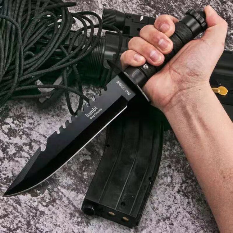 m9军刃户外战术防身露营刀高硬度不锈钢军刀野外随身中长款一体退役