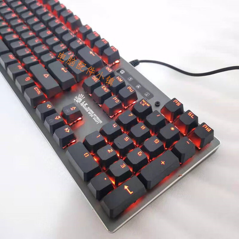 青轴rgb光轴黑轴 鼠标套装 网吧网咖插拔轴游戏键盘 黑色 达尔优ck546