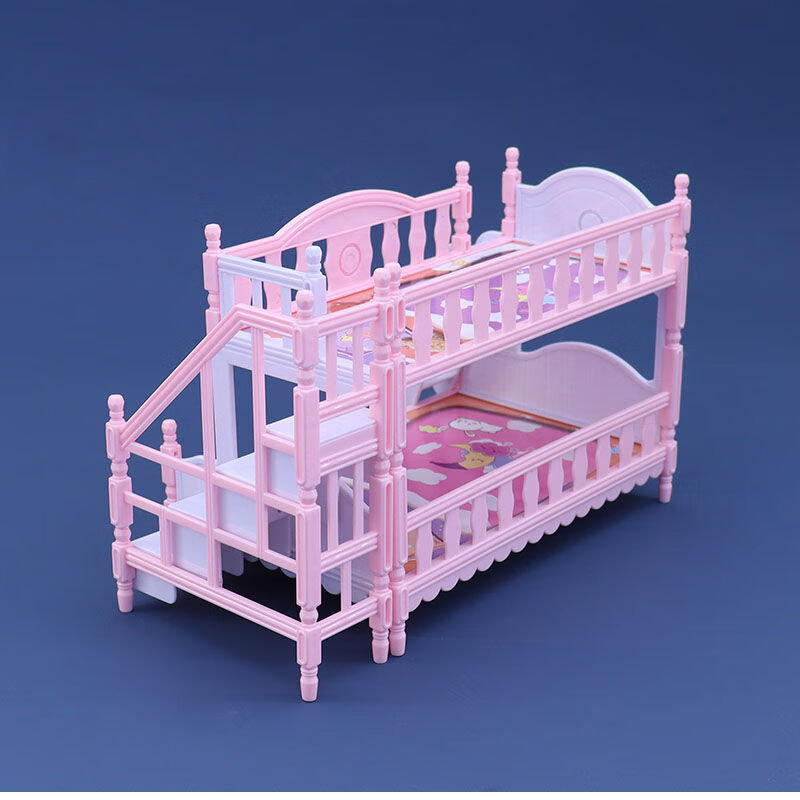 可爱娃娃屋迷你公主床bjd双层床娃娃专用女孩过家家玩具生日礼物小
