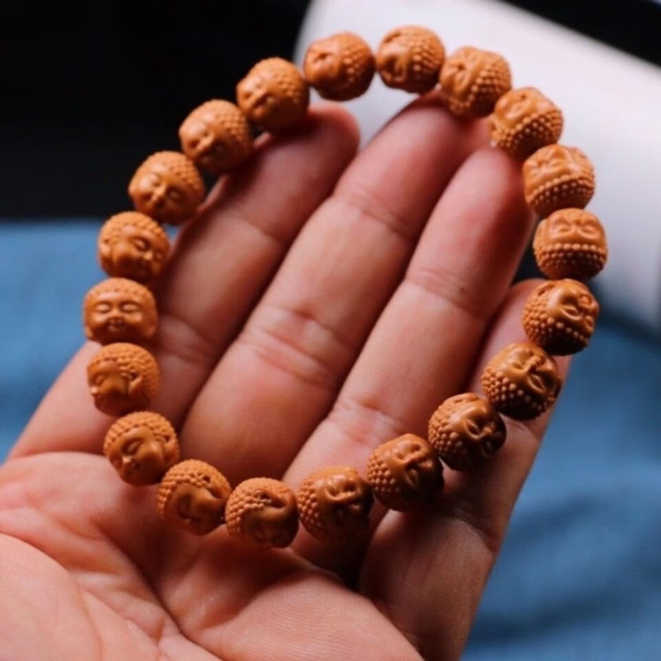 猴头雕刻宝宝佛手串原料 立体 致小萌佛镜面抛光 生日礼物 节日礼品