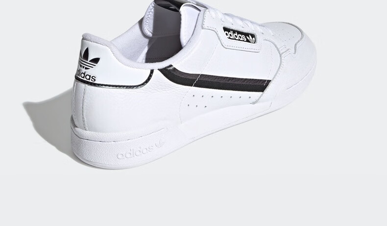 adidas阿迪达斯官网三叶草continental 80男女经典运动鞋fz0032 白/黑