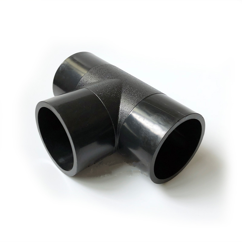 新料pe管件接头110160管对接式弯头三通法兰16公斤压力配件sdr1175