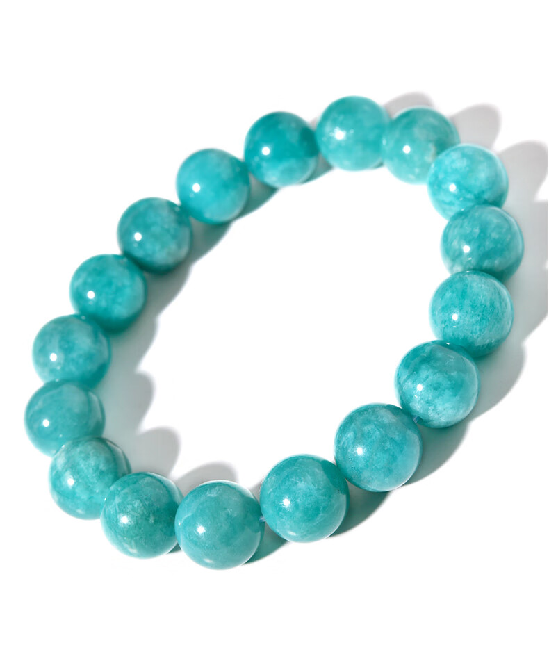 天河石手串收藏级老料手链6-14mm天河石蓝绿色水晶单圈手串男女 珠经