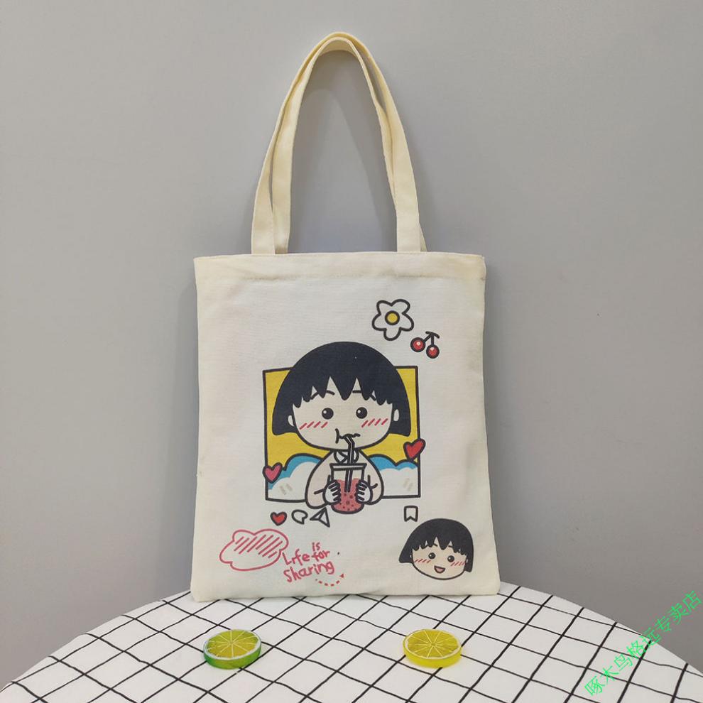 啄木鸟轻奢帆布袋玉桂狗星黛兔帆布包手提包包卡通百搭单肩包购物袋