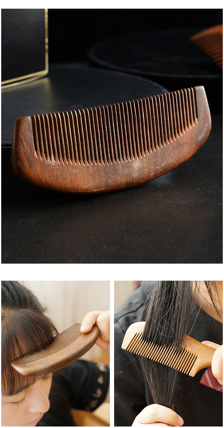 谭木匠匠の技商场同款檀木檀香木头梳子头部按摩桃木梳脱发家用男女