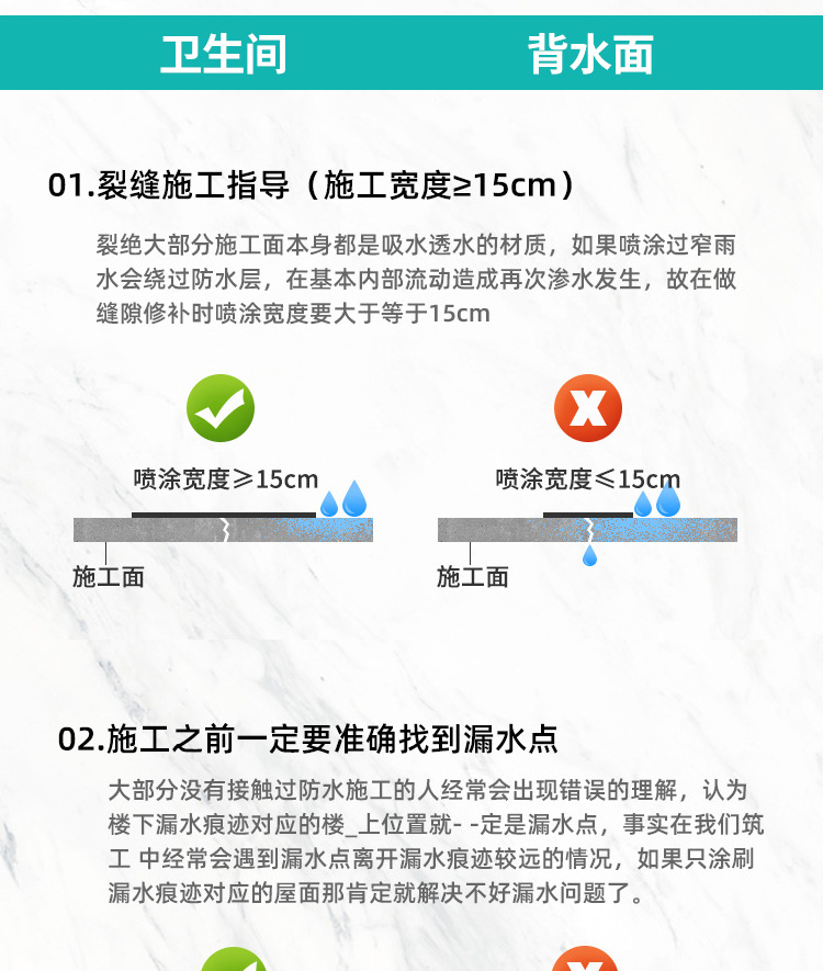 雅森屋顶防水补漏喷剂外墙楼顶房顶聚氨酯防水胶沥青自喷式堵漏王透明