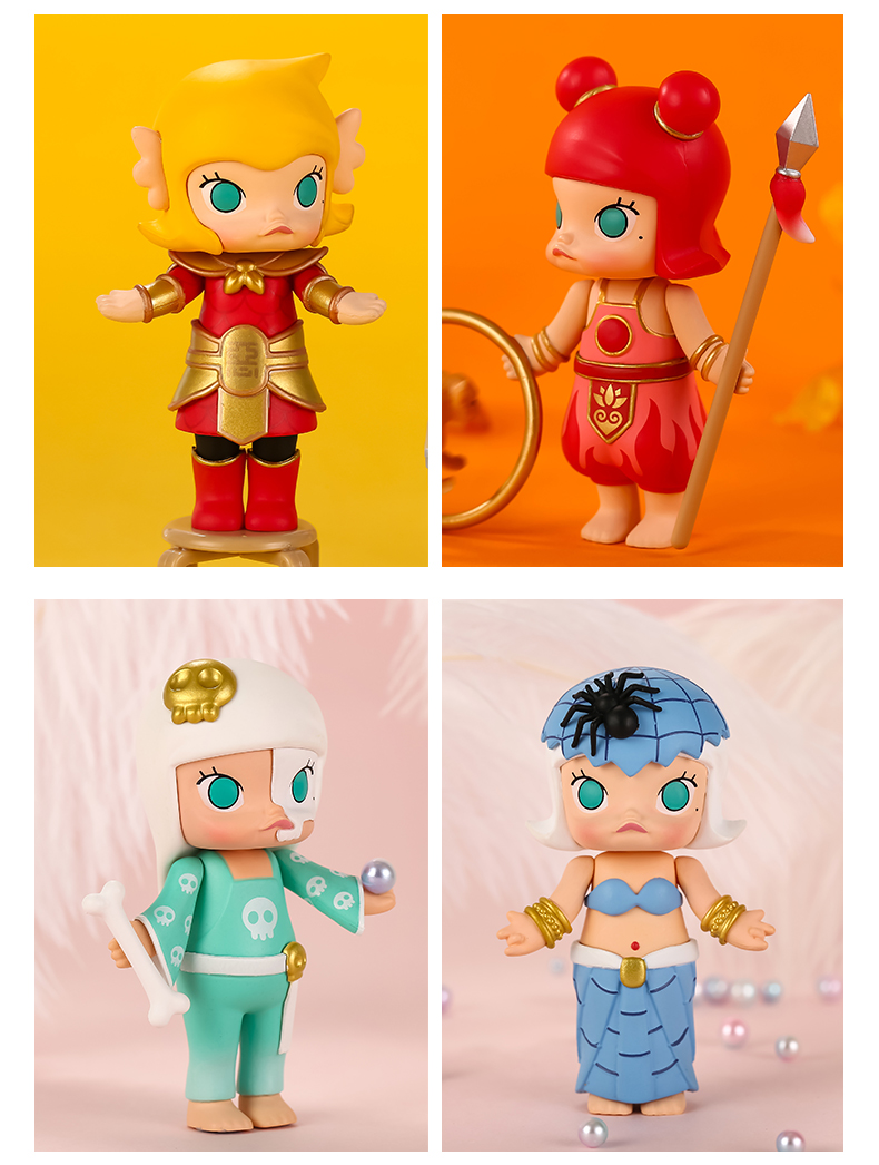 molly西游盲盒公仔唐僧悟空八戒沙僧白龙马确认款泡泡·玛特 铁扇公主