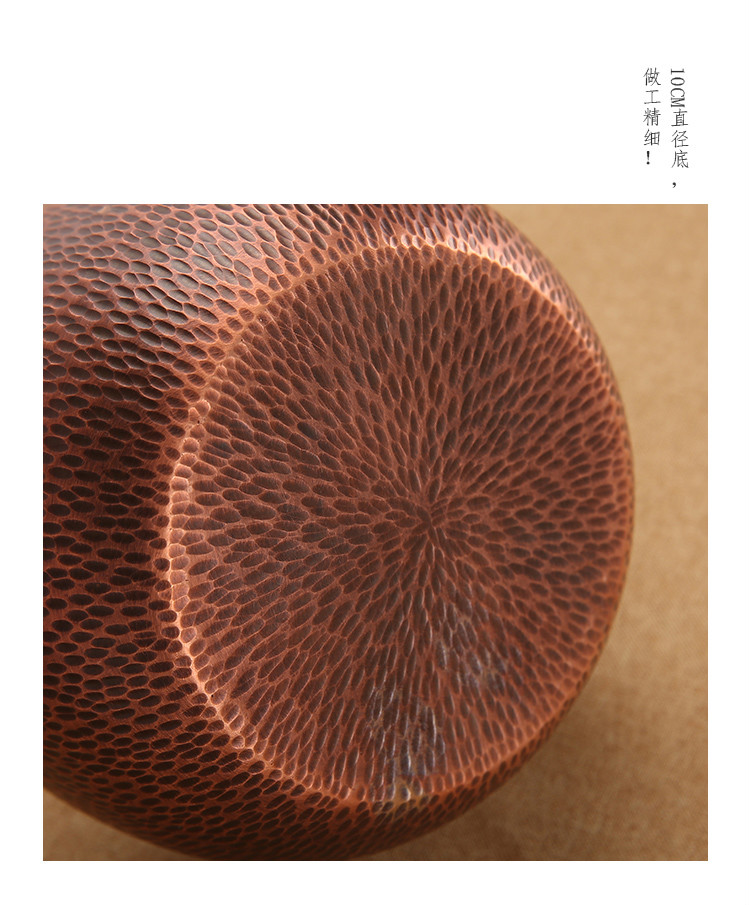 品质好物纯手工锤纹铜壶加厚无涂层纯铜茶壶紫铜烧水壶煮茶壶复古功夫