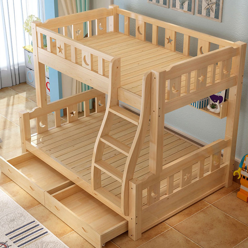 喜奇隆 全实木床上下床成人高低床双人床双层床上下铺床多功能 原木上