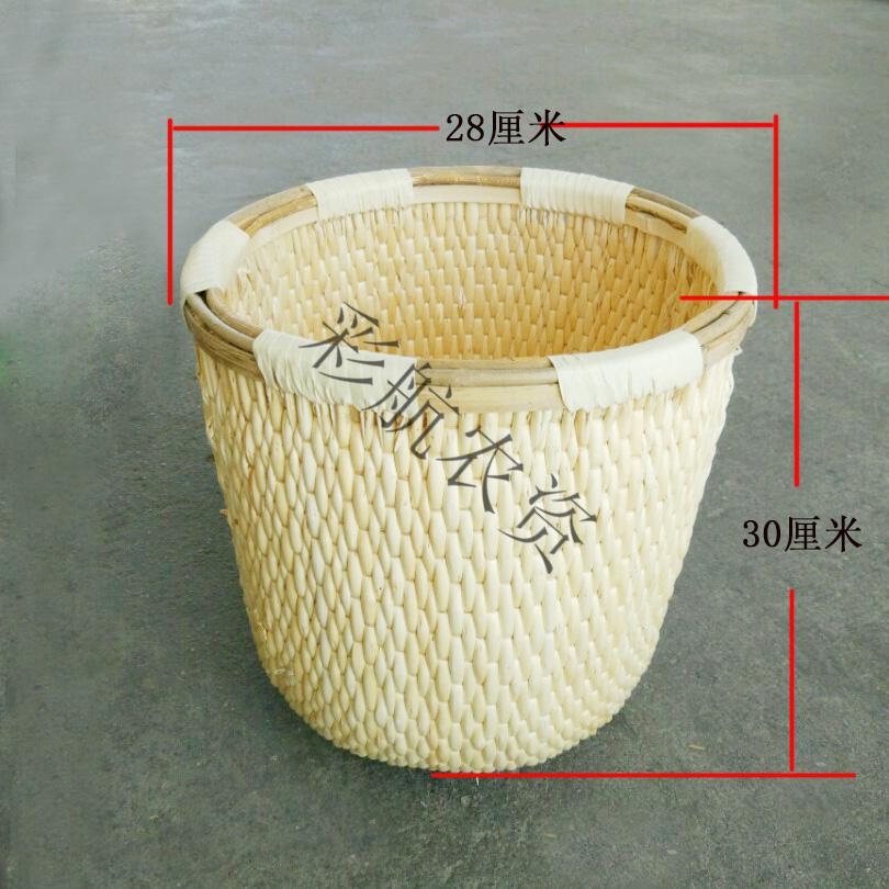 纯手工编制提斗粮食加工用具柳条笆斗柳编米斗巴斗收